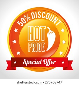 Shopping design over white background, vector illustration.