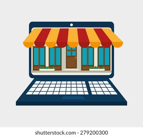 Shopping design over white background, vector illustration.