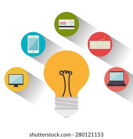 Shopping design over white background, vector illustration.