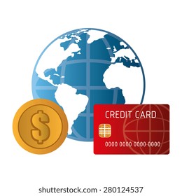 Shopping design over white background, vector illustration.