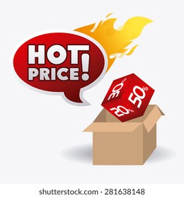 Shopping design over white background, vector illustration.