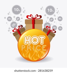 Shopping design over white background, vector illustration.