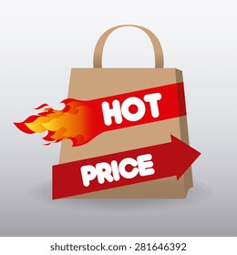 Shopping design over white background, vector illustration.