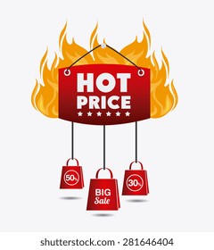 Shopping design over white background, vector illustration.