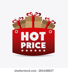 Shopping design over white background, vector illustration.