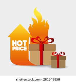 Shopping design over white background, vector illustration.