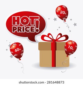 Shopping design over white background, vector illustration.