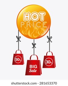 Shopping design over white background, vector illustration.