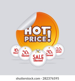 Shopping design over white background, vector illustration.