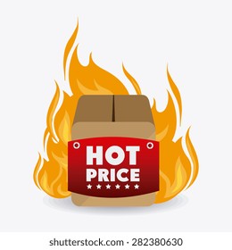 Shopping design over white background, vector illustration.