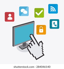 Shopping design over white background, vector illustration.