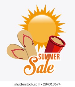 Shopping design over white background, vector illustration.