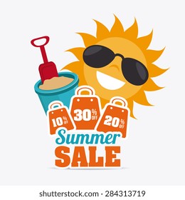 Shopping design over white background, vector illustration.