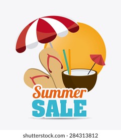 Shopping design over white background, vector illustration.