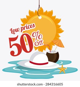 Shopping design over white background, vector illustration.