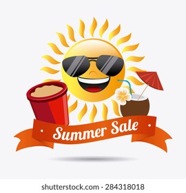 Shopping design over white background, vector illustration.