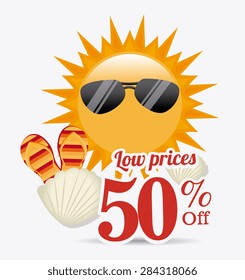 Shopping design over white background, vector illustration.