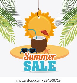 Shopping design over white background, vector illustration.