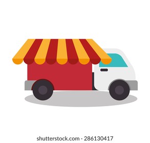 Shopping design over white background, vector illustration.