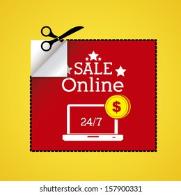 shopping design over yellow background vector illustration