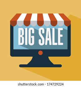 shopping design over   yellow background vector illustration