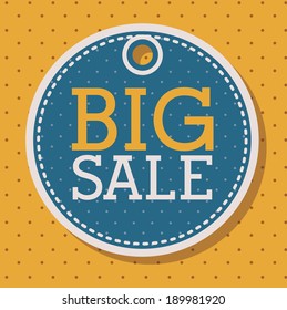 Shopping design over yellow background, vector illustration