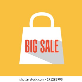Shopping design over yellow background, vector illustration