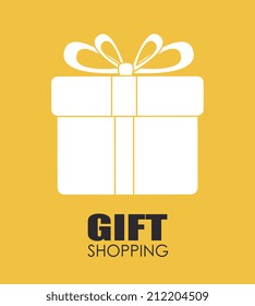 Shopping design over yellow background, vector illustration