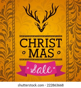 Shopping design over yellow background, vector illustration