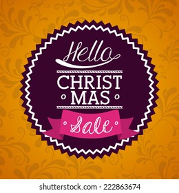 Shopping design over yellow background, vector illustration