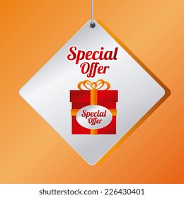 Shopping design over yellow background, vector illustration