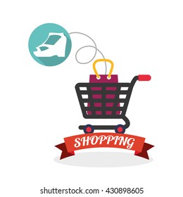 Shopping design. Sales and Retail icon. Isolated illustration , vector