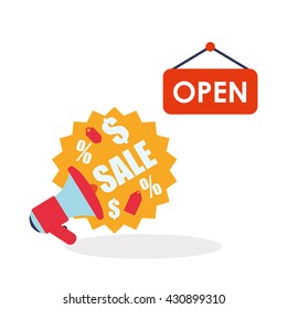 Shopping design. Sales and Retail icon. Isolated illustration , vector