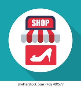 Shopping design. Sales and Retail icon. Isolated illustration , vector