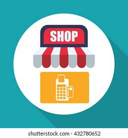Shopping design. Sales and Retail icon. Isolated illustration , vector