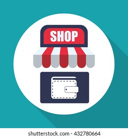 Shopping design. Sales and Retail icon. Isolated illustration , vector