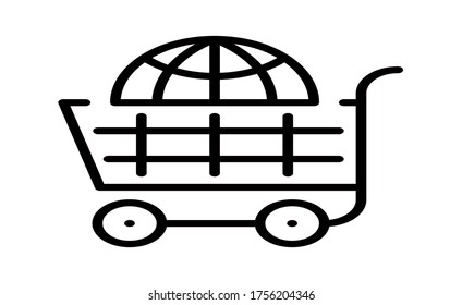 vector de icono de destino de compras para aplicaciones web