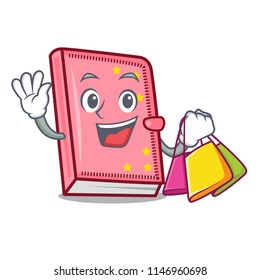 Shopping diary character cartoon style