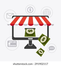 Shopping digital design, vector illustration eps 10