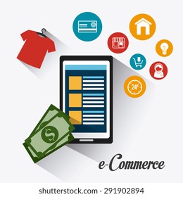 Shopping digital design, vector illustration eps 10