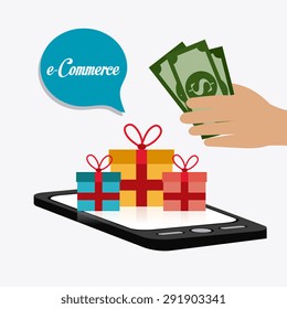 Shopping digital design, vector illustration eps 10