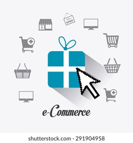 Shopping digital design, vector illustration eps 10