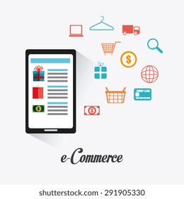 Shopping digital design, vector illustration eps 10