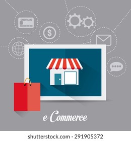 Shopping digital design, vector illustration eps 10
