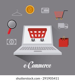 Shopping digital design, vector illustration eps 10