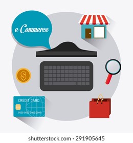 Shopping digital design, vector illustration eps 10