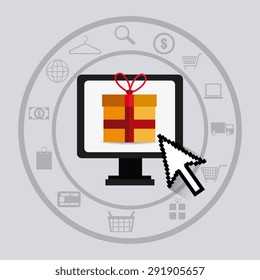 Shopping digital design, vector illustration eps 10