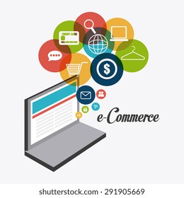Shopping digital design, vector illustration eps 10