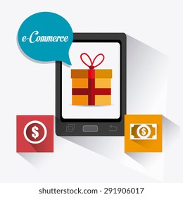 Shopping digital design, vector illustration eps 10
