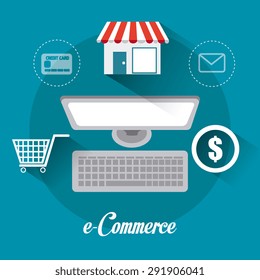 Shopping digital design, vector illustration eps 10